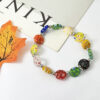 Wholesale Colorful Dried Flower Glaze DIY Elastic Bracelet