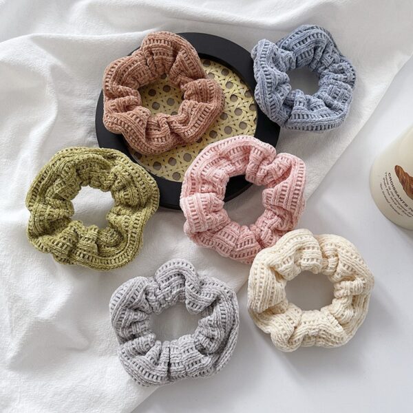 Wholesale Autumn and Winter Woolen Knitted Large Intestine Hair Ties