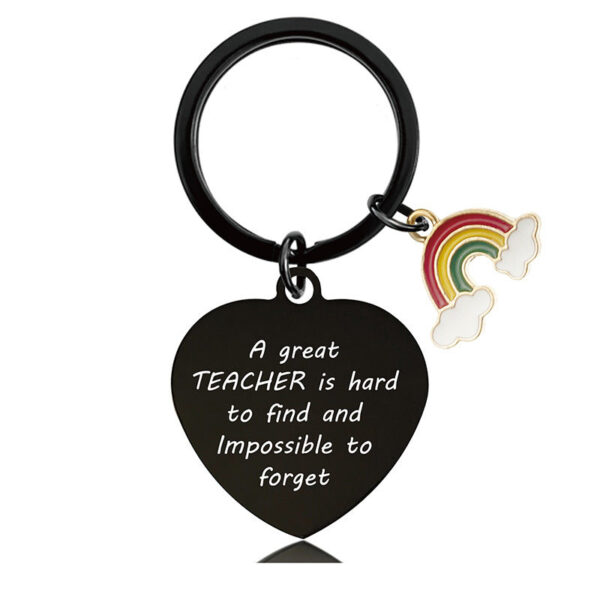Wholesale Teacher's Day Stainless Steel Keychain Thanksgiving