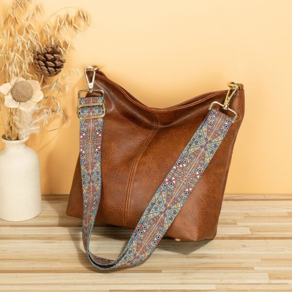 Wholesale of Large Capacity Retro Wide Shoulder Straps, Soft Leather Crossbody Shoulder Bags