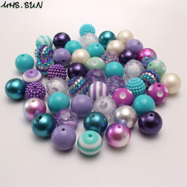 O1CN0112HXLG1QEr9HS8yeN_2201245431945-0-cib-1 Wholesale 50pcs/pack Ocean Wind Mermaid Color 20MM Acrylic Beads Bubblegum Beads