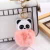 O1CN0112hh2h1m9HotL4DRS_2206918704911-0-cib Wholesale Cartoon Panda Fur Ball Alloy Keychain
