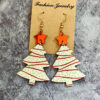 Wholesale Christmas Tree Wooden Earrings