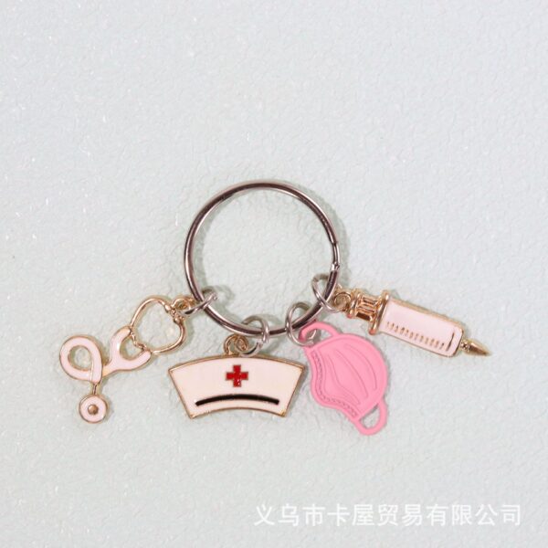 Wholesale Zinc Alloy Keychain Medical Ambulance Personnel Keychain