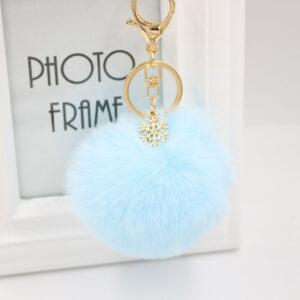 Light Blue / Gold key chain