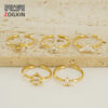 Wholesale of New Stainless Steel Inlaid Zircon Open Ring