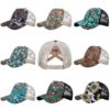 Wholesale Cotton Polyester Cross Ponytail Baseball Hats
