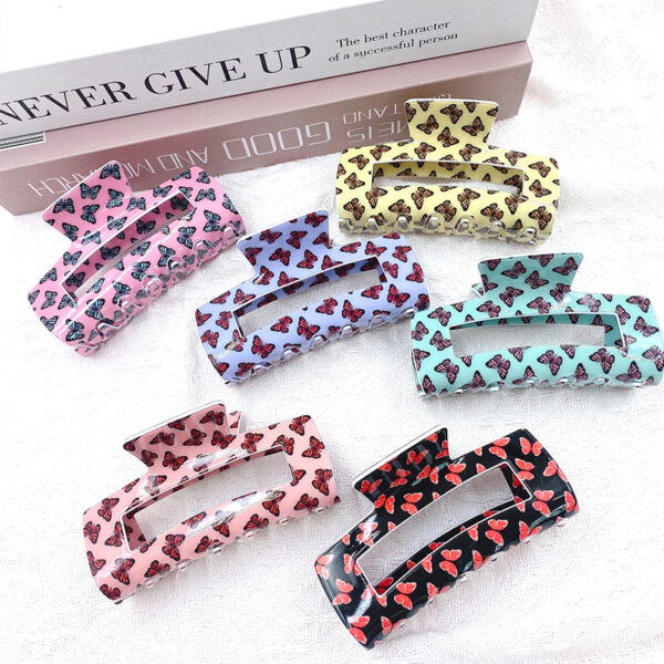 O1CN01188GOP25AdjOO049V_2212693817486-0-cib Wholesale Valentine's Day Retro Square Butterfly Hair Clip