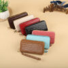 Wholesale Simple Woven Zipper Long Wallet for Women