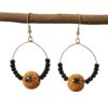 Wholesale Halloween Women's Fashion Funny Pumpkin Spider Wood Earrings