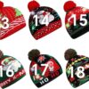 Wholesale Jacquard LED Christmas Knitted Beanie