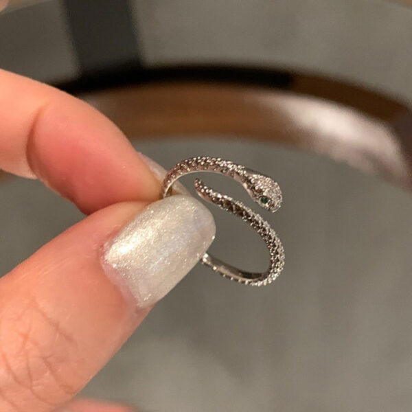 Wholesale Spirit Snake Pure Silver Open Ring