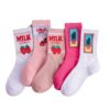 O1CN011Fgfx81Bs2wi7ToYH_0-0-cib Wholesale Pink Strawberry Is Versatile and Wears Mid-socks Over The Collegiate Style