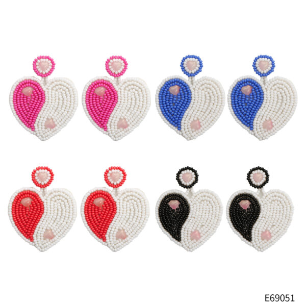 Wholesale Luxury Sense Love Bead Earrings