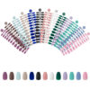 Wholesale Matte Full Sticker Solid Color Plastic Nail Stickers
