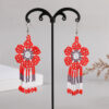 Wholesale Flowers Tassels Rice Beads Earrings