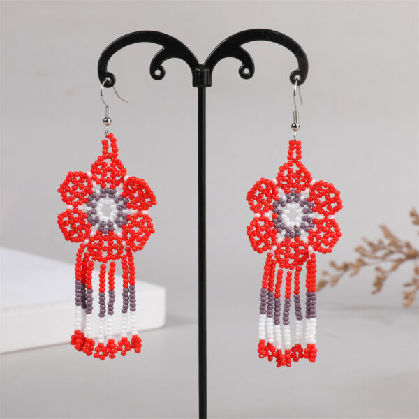 Wholesale Flowers Tassels Rice Beads Earrings