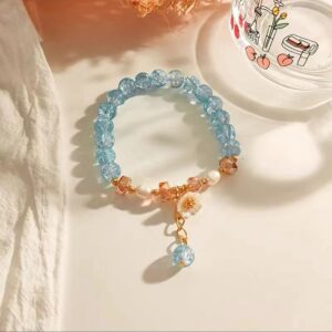 Light blue flower bracelet