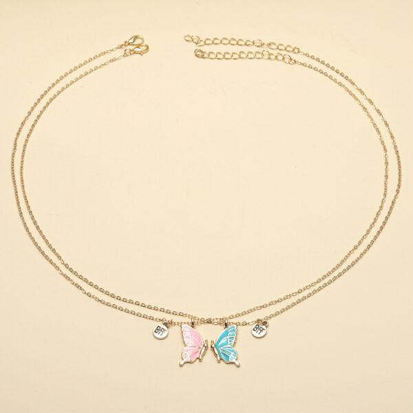 Wholesale Colorful Butterfly Magnets Alloy Necklaces Set