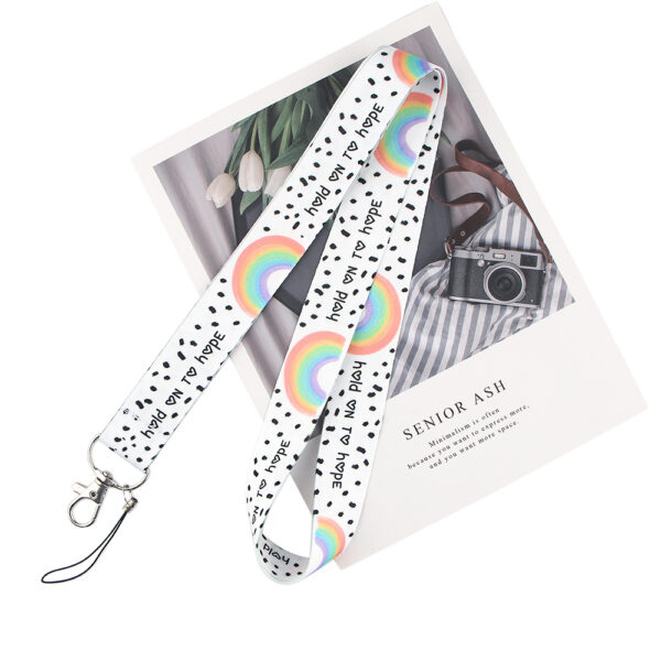 Wholesale Rainbow Polyester Badge Lanyard