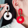 O1CN011NSVKW1T3M8SCpJXP_2677772326-0-cib Wholesale Round Hollow Spray Painted Acrylic Earrings