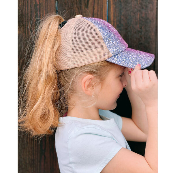 O1CN011PAHkI1e6ypaYUpMj_1667113823-0-cib Wholesale Glitter Sequins Gradient Cross Cross Horsetail Strap Acrylic Baseball Cap