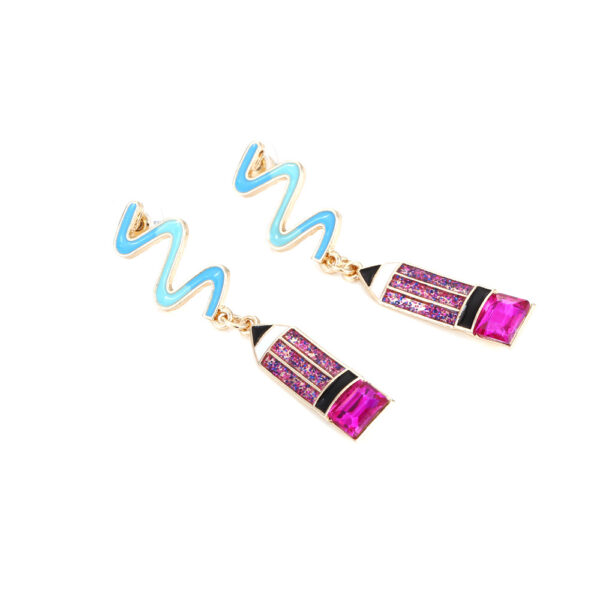 Wholesale Teacher's Day Crayon  Alloy Earrings