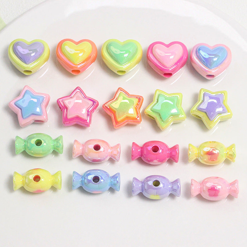 Wholesale Acrylic Love Star Candy Beads