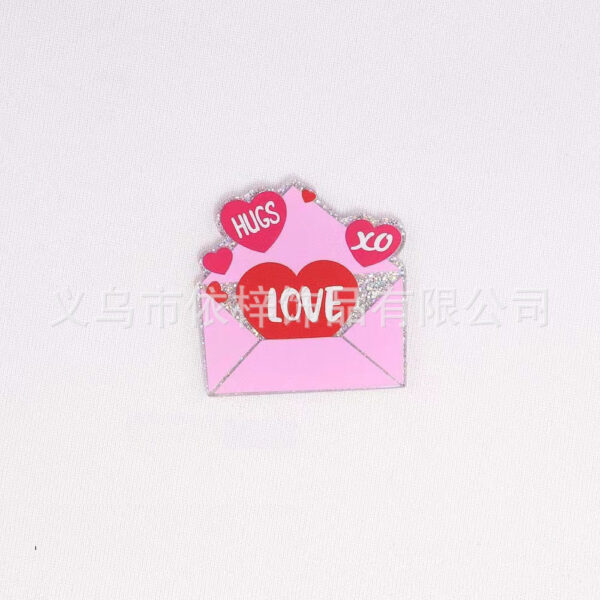 Wholesale 10pcs Cartoon Letters Beverage Heart Bag Accessories Acrylic Pin DIY Patch Accessories OLY Exclusive