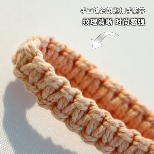 Wholesale Hand Woven Bohemian Fringed Cotton Rope Keychain