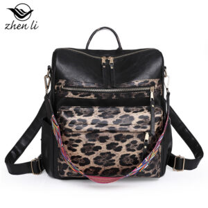 Black with leopard print Brown