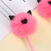 Wholesale Cat Ear Love Plastic Plush Cartoon Ballpoint Pen