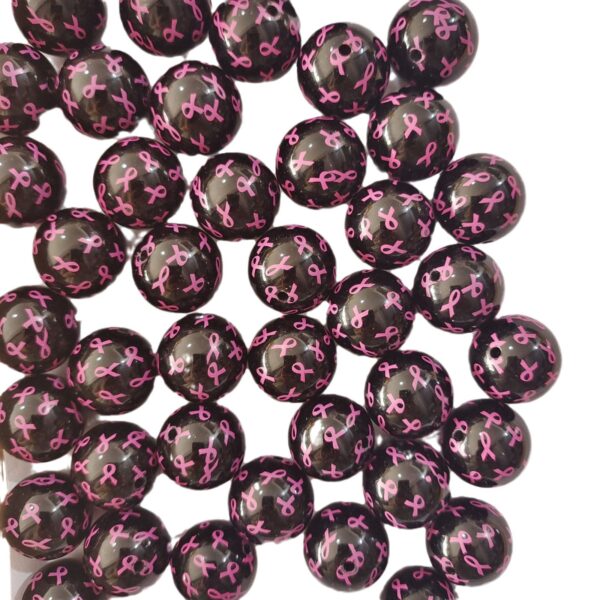 O1CN011RwU3K1QErINDQm7Y_2201245431945-0-cib Wholesale 20MM Acrylic Black Bow Print Beads