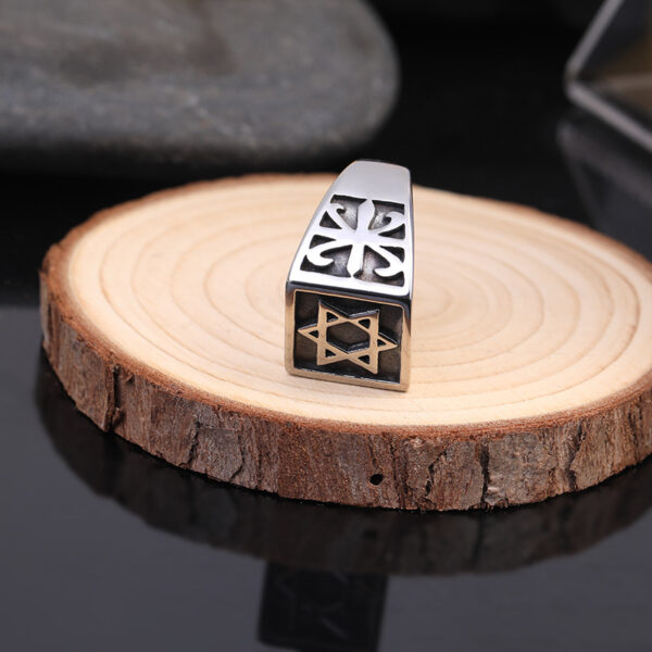 O1CN011T0hmc1G4BxwGlLuf_990370568-0-cib Wholesale Titanium Steel Hexagram Star Retro Stainless Steel Star Personalized Rings