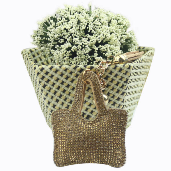 Wholesale Zinc Alloy Diamond Mini Bag Keychain