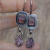 Wholesale Vintage Metal Pink Crystal Alloy Earrings