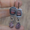 Wholesale Vintage Metal Pink Crystal Alloy Earrings