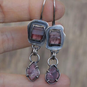 O1CN011XebaU1qyMWZ02Qqs__2206372095564-0-cib Wholesale Vintage Metal Pink Crystal Alloy Earrings