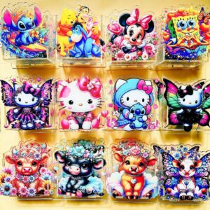 Wholesale 10cm Popular Creative Cartoon DIY Acrylic Pen Holder OLY Exclusive