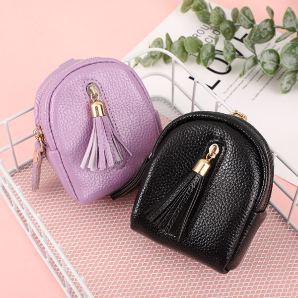 Wholesale PU Tassel Coin Purse Keychain