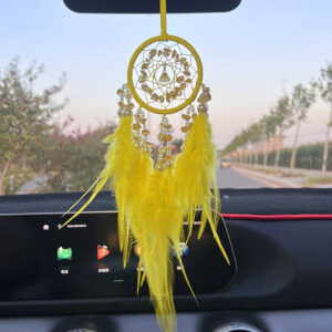 Crystal Stone car hanging-yellow