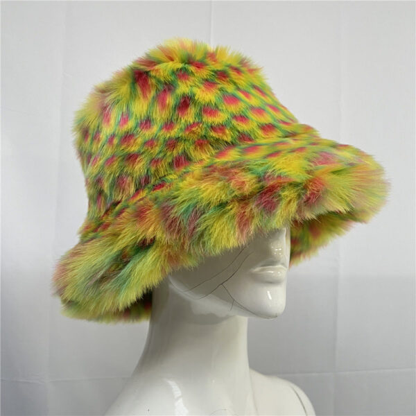 Wholesale Colorful Plush Imitation Fur Bucket Hat