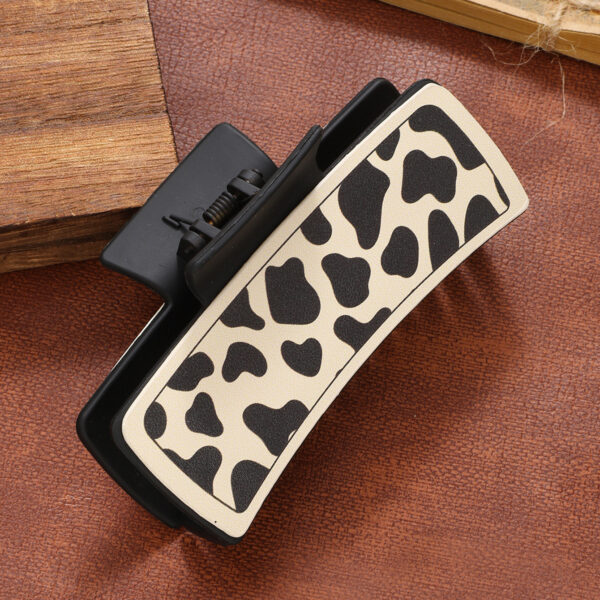 Wholesale Retro Cow Pattern Western Style Aztec Sunflower PU Shark Clip Hair Clip