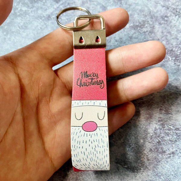 Wholesale Christmas Leather Wristband Keychain