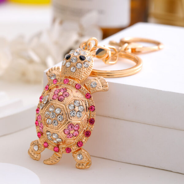 Wholesale Water Diamond Turtle Zinc Alloy Keychains