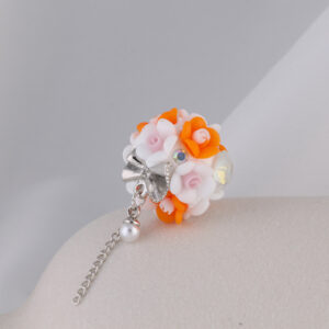 Orange + white mixed flowers