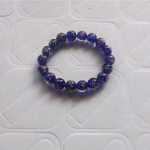 10MM dark blue glass bracelet 18 PCs/piece