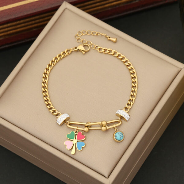 Wholesale Flower Love Butterfly Stainless Steel Bracelet