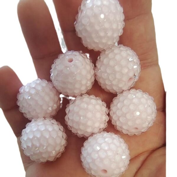 Wholesale 20MM Light Pink Diamond Beads