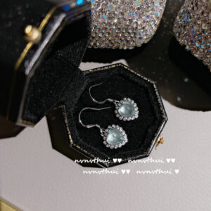 Light green love ear hook pair